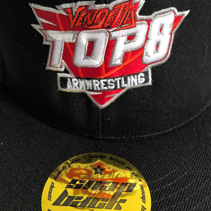 ARMWRESTLING BASEBALL CAP TOP 8 - black