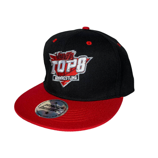 ARMWRESTLING BASEBALL CAP TOP 8 - black / red