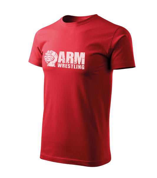 “Armwrestling Grip Logo” Red Cotton Tee