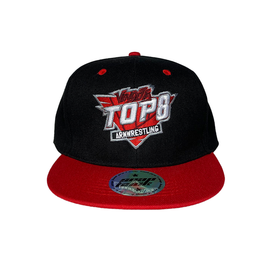 ARMWRESTLING BASEBALL CAP TOP 8 - black / red
