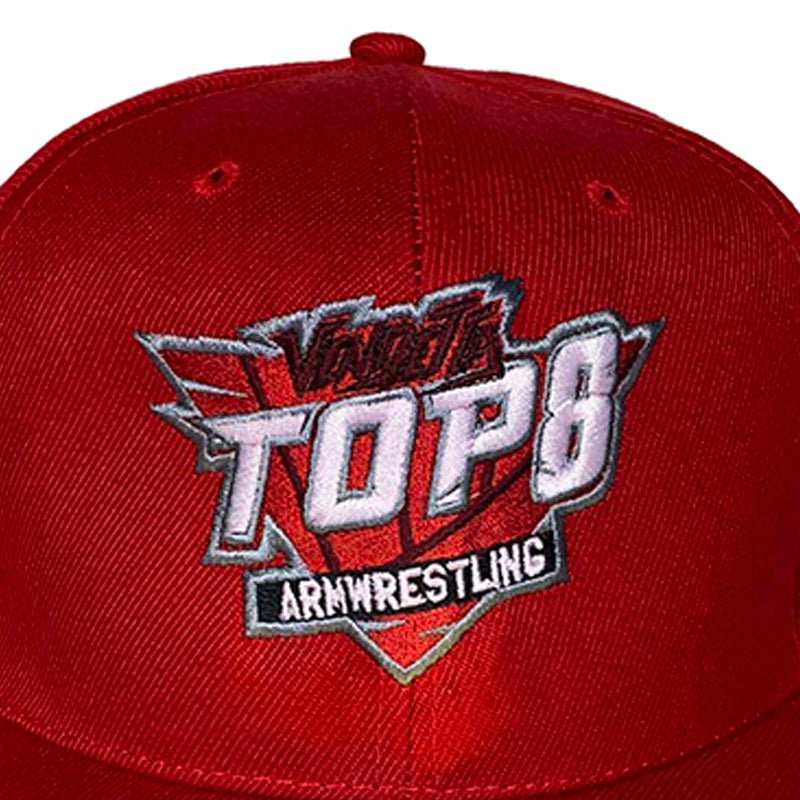 ARMWRESTLING BASEBALL CAP TOP 8 - red
