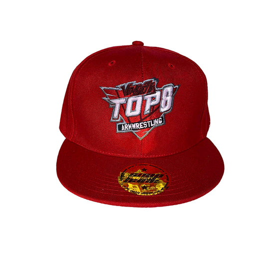 ARMWRESTLING BASEBALL CAP TOP 8 - red