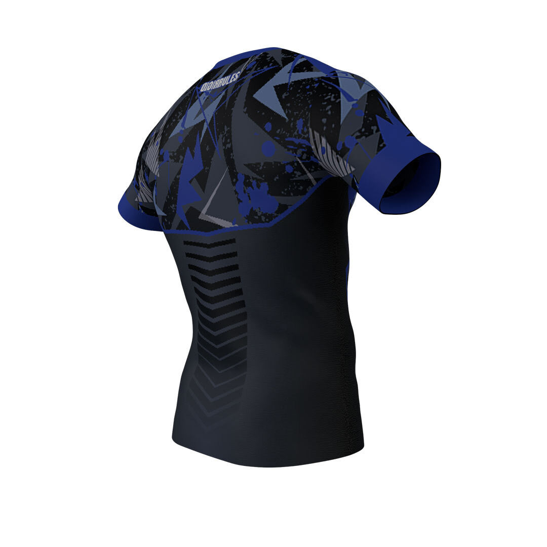 Blue Armwrestling Triangles T-shirt - Rigit Rules