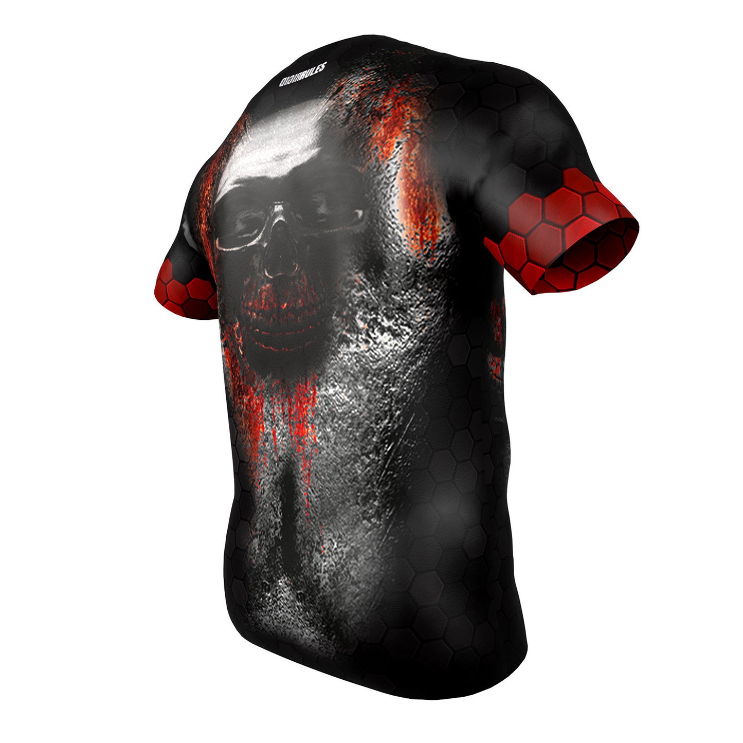 Rashguard Skulls - red-black