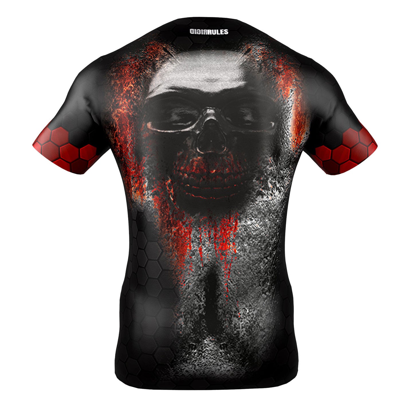 Rashguard Skulls - red-black
